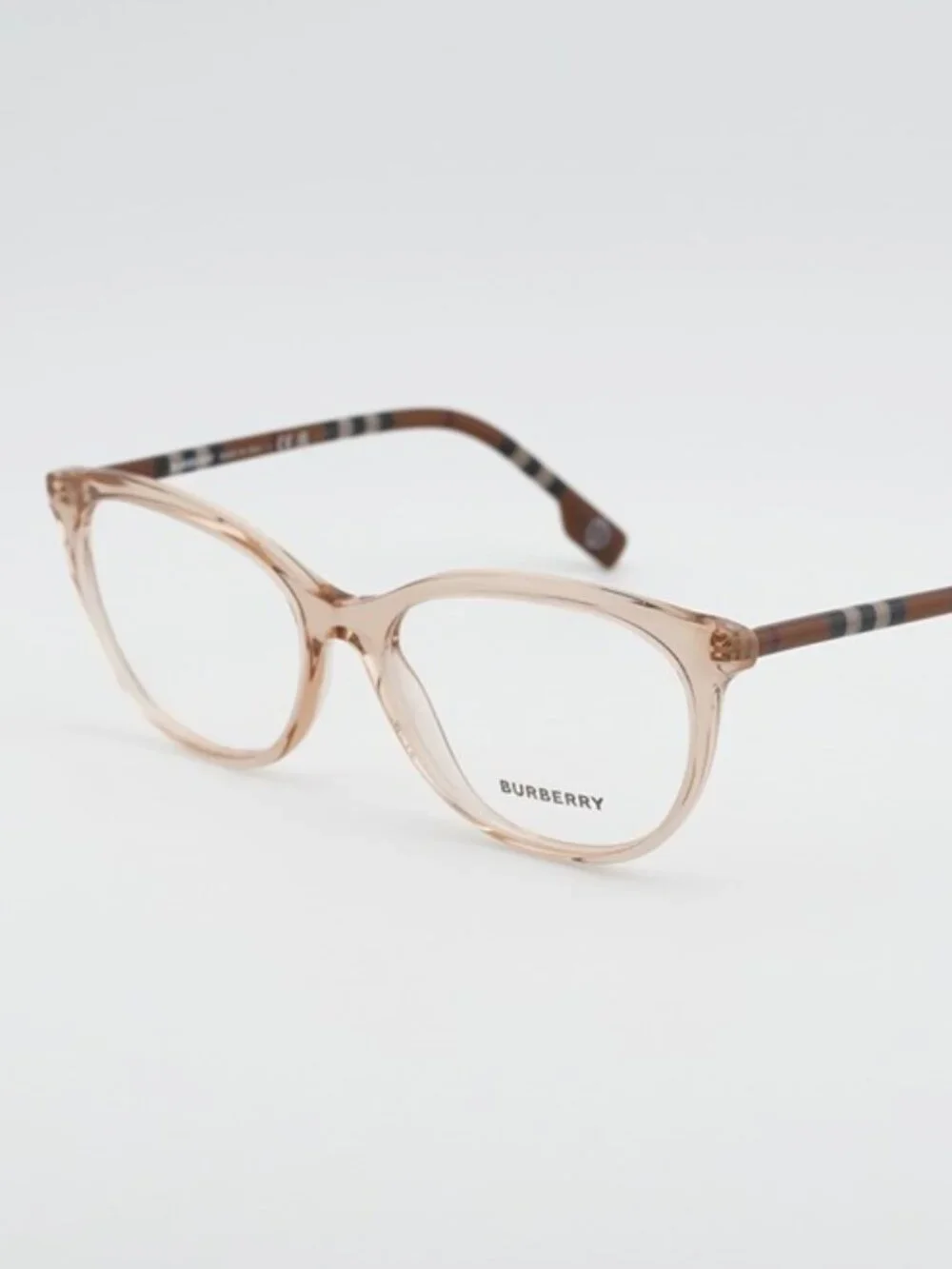 Burberry BE2389 4088 Eyeglasses Peach / Check 54mm Cat Eye Frame